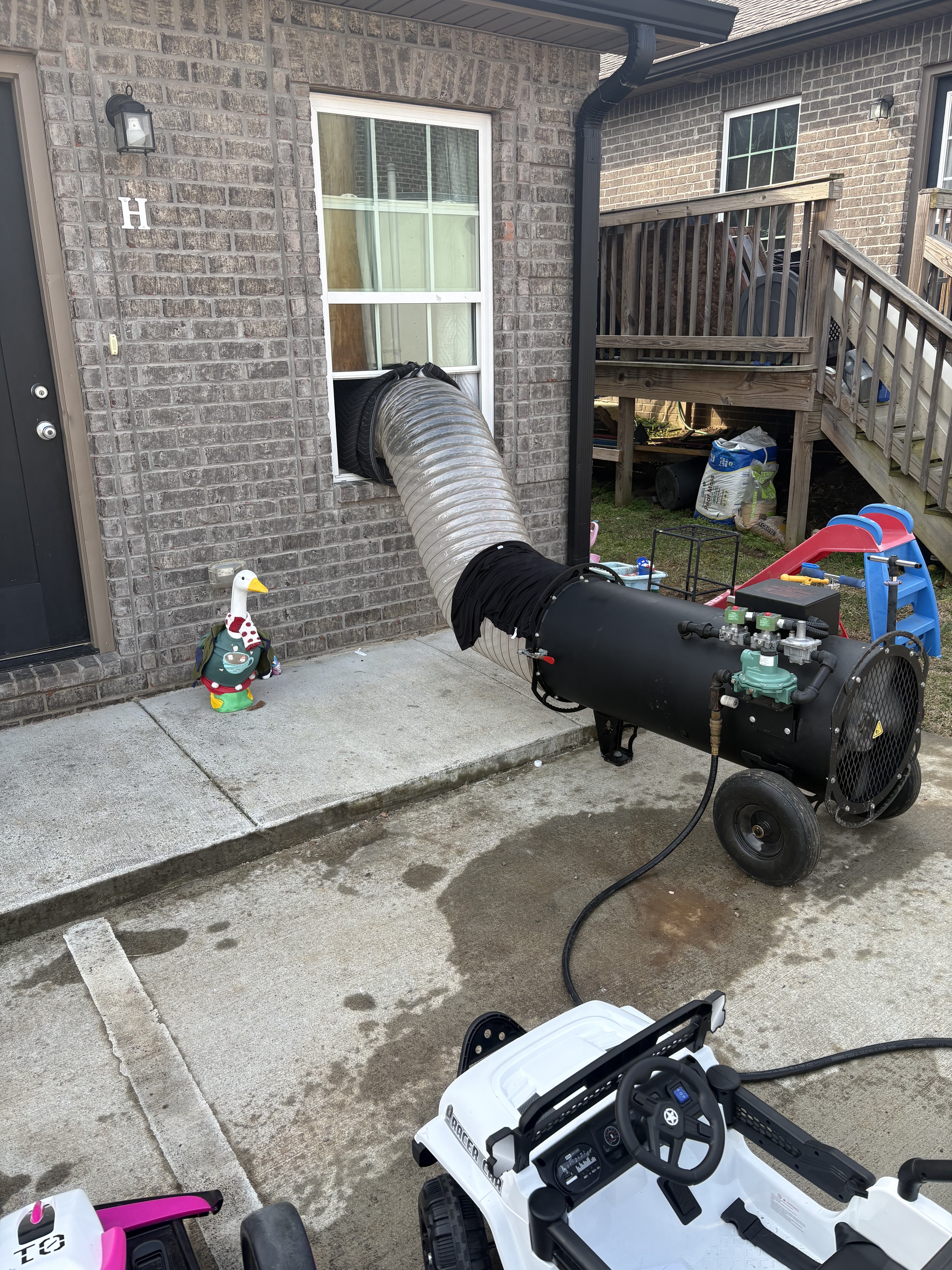EcoForce heat treatment unit feeding a second-story Nashville home window