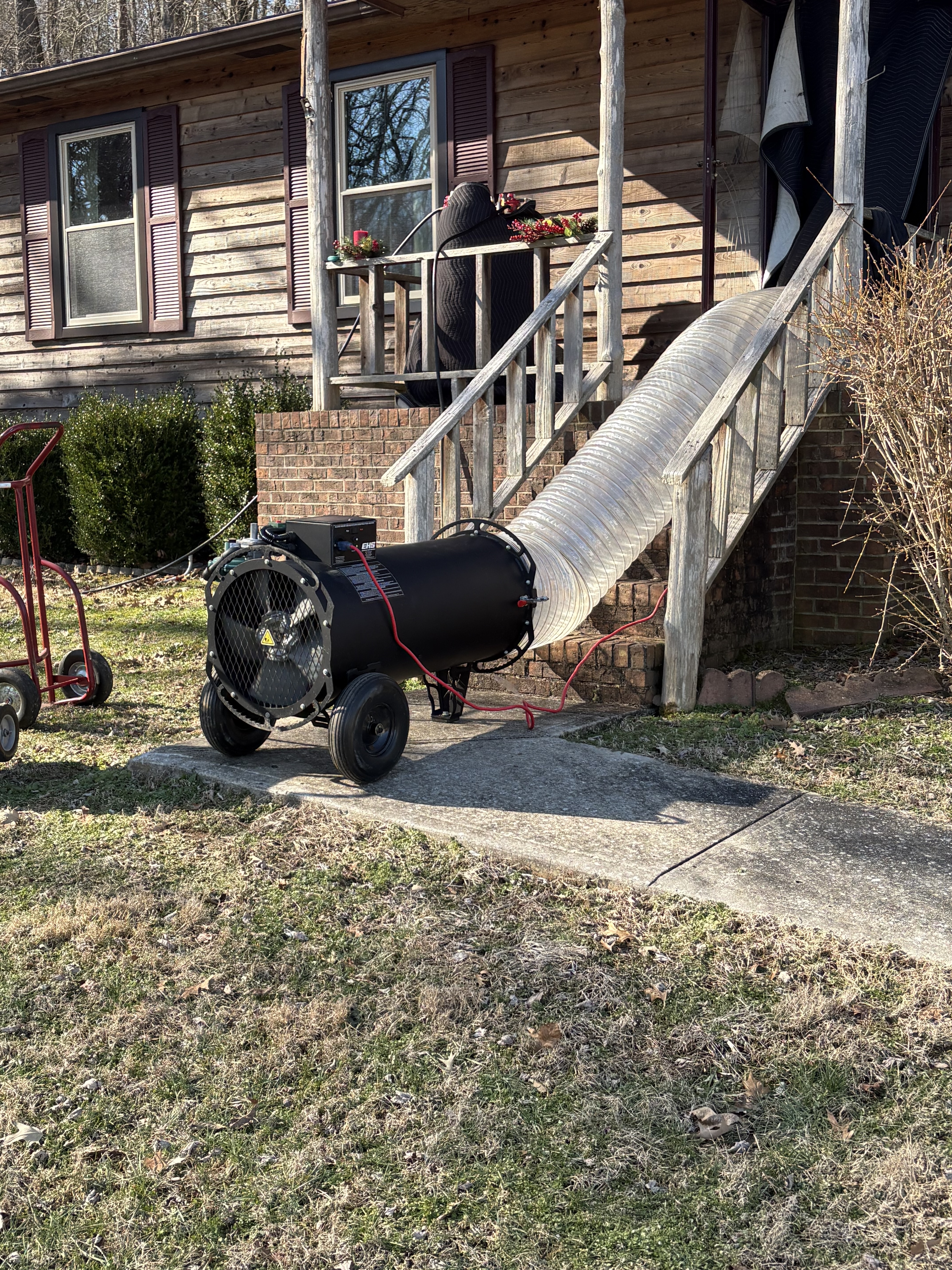 EcoForce heat treatment system set up at a Nashville home exterior