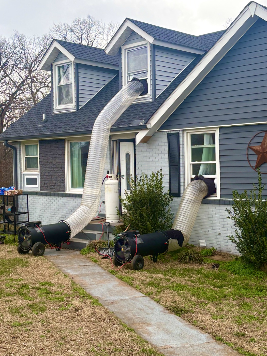 EcoForce heat treatment setup at a Middle Tennessee rental-style home